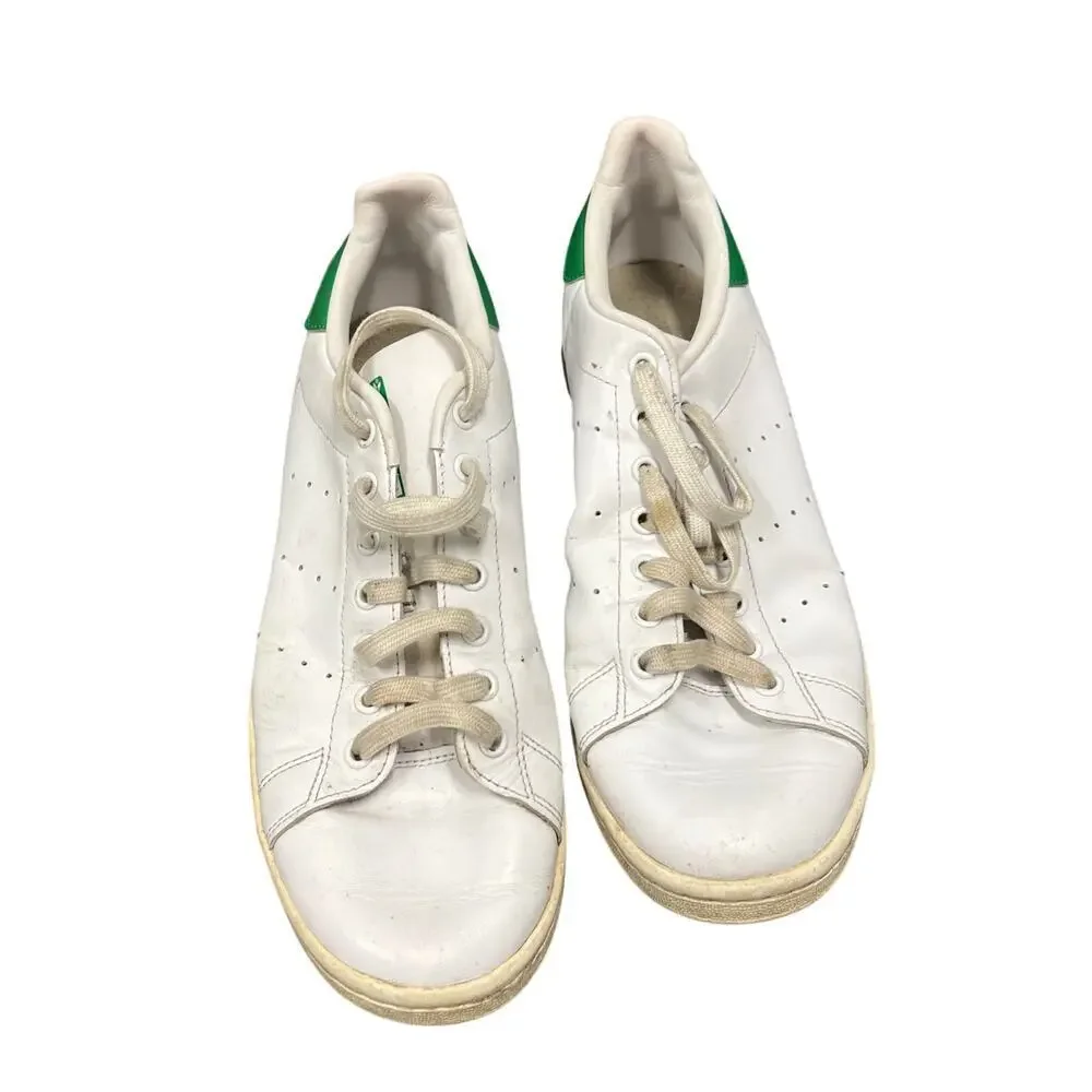 ASO NCIS  Adidas Stan Smith White Green Leather fairway sneaker men’s sz 10.5